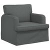 vidaXL Sofa 2 pcs Dunkelgrau 144 x 80 x 85 cm Stoff