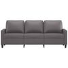 vidaXL 3-Sitzer-Sofa Grau 180 cm Kunstleder