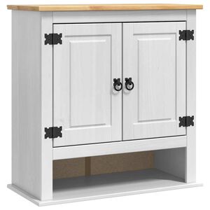 vidaXL H&auml;ngeschrank Corona Wei&szlig; 70 x 33 x 71,5 cm Massives Kiefernholz