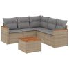vidaXL Patio Sofa Set 5-Sitzer Beige and Grey