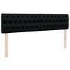 vidaXL Ottoman-Bett mit Matratzen Schwarz 180x200 cm Stoff