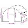 vidaXL Ersatzabdeckung für Gewächshaus (4,5 m²) 3x1,5x2 m Transparent