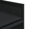 vidaXL 13-tlg. Garten-Essgruppe mit Kissen Schwarz Poly Rattan