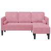 vidaXL Sofa Set mit Kissen Rosa Polyester