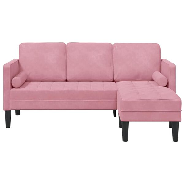 vidaXL Sofa Set mit Kissen Rosa Polyester