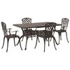 vidaXL Garten Essgruppe 5 stk. Bronze Aluminium