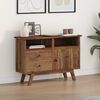 vidaXL Sideboard mit Schubladen Natur 100 x 30 x 68 cm Massivholz Teak
