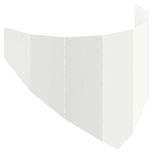 vidaXL Raseneinfassung 100 x 45 cm Stahl Wei&szlig;