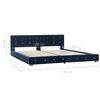vidaXL Bett mit Memory-Schaum-Matratze Blau Samt 180x200cm