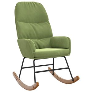 vidaXL Schaukelstuhl Hellgr&uuml;n Samt