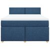 vidaXL Boxspringbett mit Matratze Blau 140x190 cm Stoff