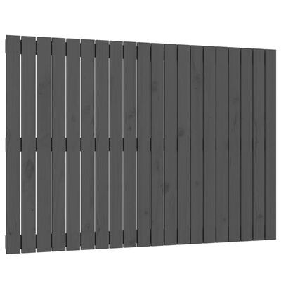 vidaXL Wand-Kopfteil Grau 127,5x3x90 cm Massivholz Kiefer