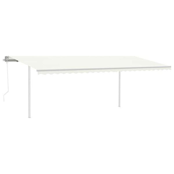 vidaXL Automatische Markise mit LED & Windsensor 6x3 m Creme