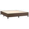 vidaXL Boxspringbett mit Matratze & LED Braun 180x200 cm Kunstleder