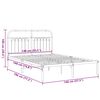 vidaXL Bettgestell mit Kopfteil Metall Schwarz 140x190 cm