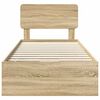 vidaXL Bettrahmen mit Kopfteil Sonoma-Eiche 75 x 190 cm Holzwerkstoff