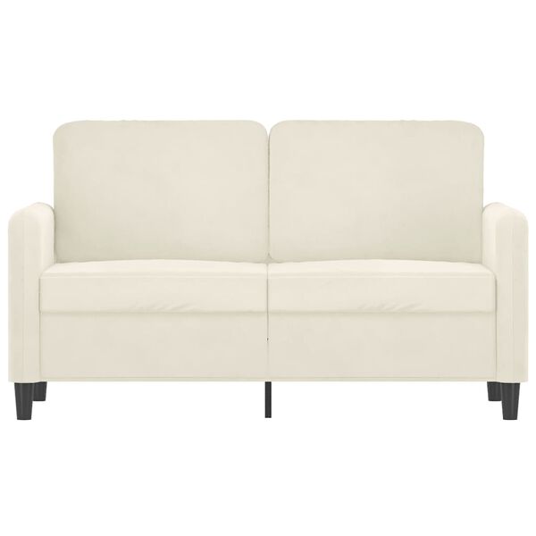 vidaXL 2-Sitzer-Sofa Creme 120 cm Samt