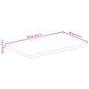 vidaXL Tischplatte 50x20x3,8 cm Rechteckig Massivholz Mango
