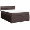 vidaXL Boxspringbett mit Matratze Dunkelbraun 140x190 cm Stoff