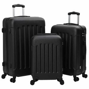 vidaXL Koffer 3 Stk. Schwarz 50 x 31 x 78 cm ABS Kunststoff