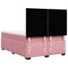 vidaXL Boxspringbett mit Matratze Rosa 140x200 cm Samt
