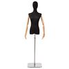 vidaXL Verstellbare Mannequin 165-213 cm mit Fu&szlig; Weiblich PP Schwarz