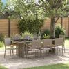 vidaXL Garten Essgruppe 9 pcs Grau Poly-Rattan