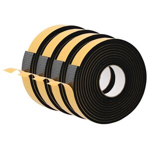 vidaXL Selbstklebendes Schaumstoffband 4 stk. Schwarz 30mm x 5m