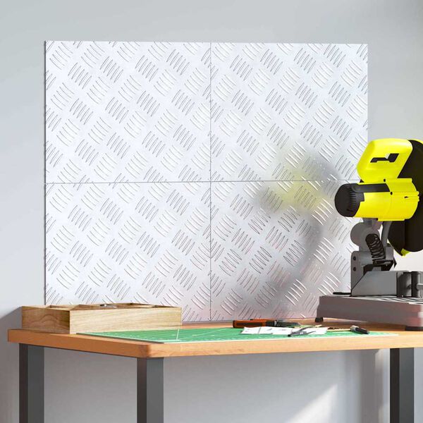 vidaXL Treppe Tritt Rechtwinklig 4 pcs Silber 40 x 30 cm Aluminium