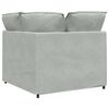 vidaXL Modulares Sofa Eckmodul mit Kissen Hellgrau 100 cm
