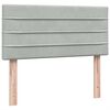 vidaXL Boxspringbett mit Matratze Hellgrau 80x210 cm Samt