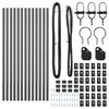 vidaXL Zaunpfosten 13 pcs Grau Stahl