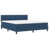 vidaXL Boxspringbett mit Kopfteil Blau 180 x 200 cm Stoff