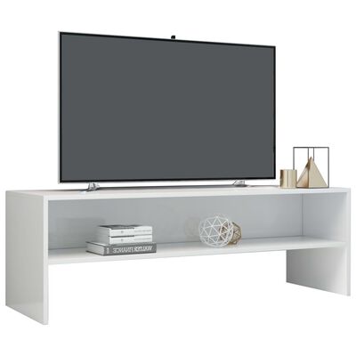 vidaXL TV-Schrank Hochglanz-Weiß 120 x 40 x 40 cm Spanplatte