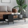 vidaXL Couchtisch mit Regal Schwarz 100x51x40 cm Holzwerkstoff