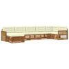 vidaXL Outdoor-Sofagarnitur mit Kissen 7 pcs Natur und Creme