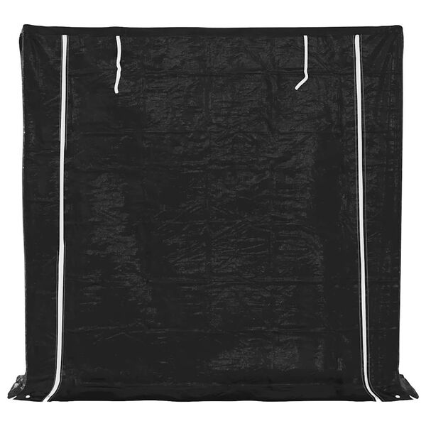 vidaXL Brennholzregal mit Regenschutz 200x40x200 cm Verzinkter Stahl