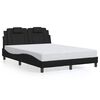 vidaXL Bettgestell "Viana" ohne Matratze Schwarz 120x200 cm Kunstleder