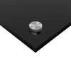 vidaXL K&uuml;chenr&uuml;ckwand 2 pcs Schwarz 120 x 40 cm Geh&auml;rtetes Glas