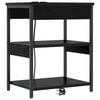 vidaXL Nachttisch Schwarz Eichen-Optik 41 x 31 x 51 cm Holzwerkstoff