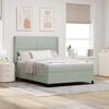 vidaXL Boxspringbett mit Kopfteil Hellgrau 140 x 200 cm Samt