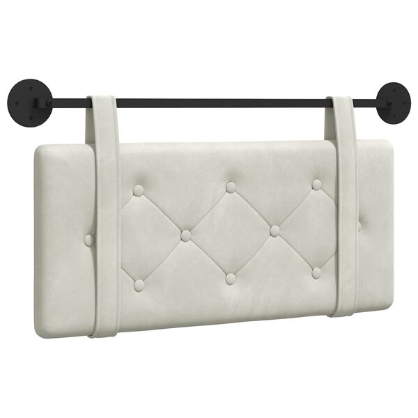 vidaXL H&auml;ngevorderseite Wandmontiert Creme 90 x 55 x 5 cm Samt