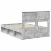 vidaXL Bettrahmen Beton Grau 135 x 190 cm Massives Kiefernholz