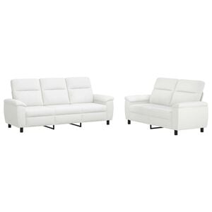 vidaXL Sofa-Set 2 pcs Wei&szlig; Stoff