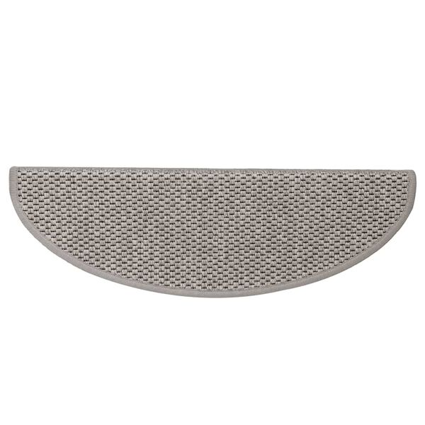 vidaXL Treppenmatten Selbstklebend Sisal-Look 15 Stk. 65x21x4 Silbern