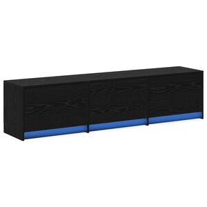 vidaXL TV-Schr&auml;nk Schwarz Eichen-Optik 165 x 34 x 40 cm Holzwerkstoff