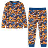vidaXL Kinderpyjama mit Langen &Auml;rmeln Cognac 92