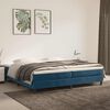 vidaXL Boxspringbett mit Matratze Dunkelblau 200x200 cm Samt