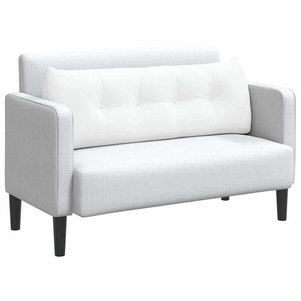 vidaXL R&uuml;cken Kissen Wei&szlig; 140 x 24 x 50 cm Stoff