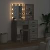 vidaXL Schminktisch 2 pcs Grau 50 x 41 x 135 cm Holzwerkstoff